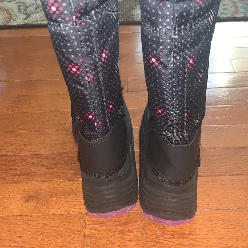 Kamik Girl’s Rocket 2 Black and Pink Winter Snow Boots Size‎ Six